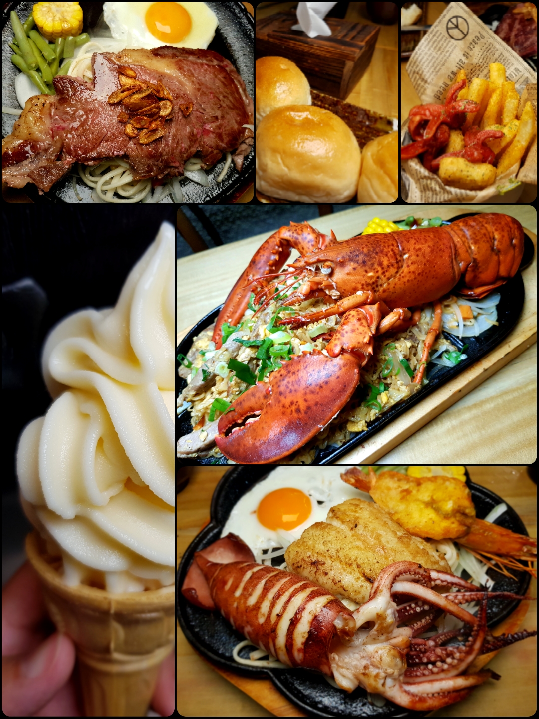 高雄新興區 感受魚與熊掌 就在【饗吃牛海鮮牛排】不只比臉大 更要品嘗巨無霸海鮮牛排的18禁血腥霸氣吧 新增龍蝦炒泡麵